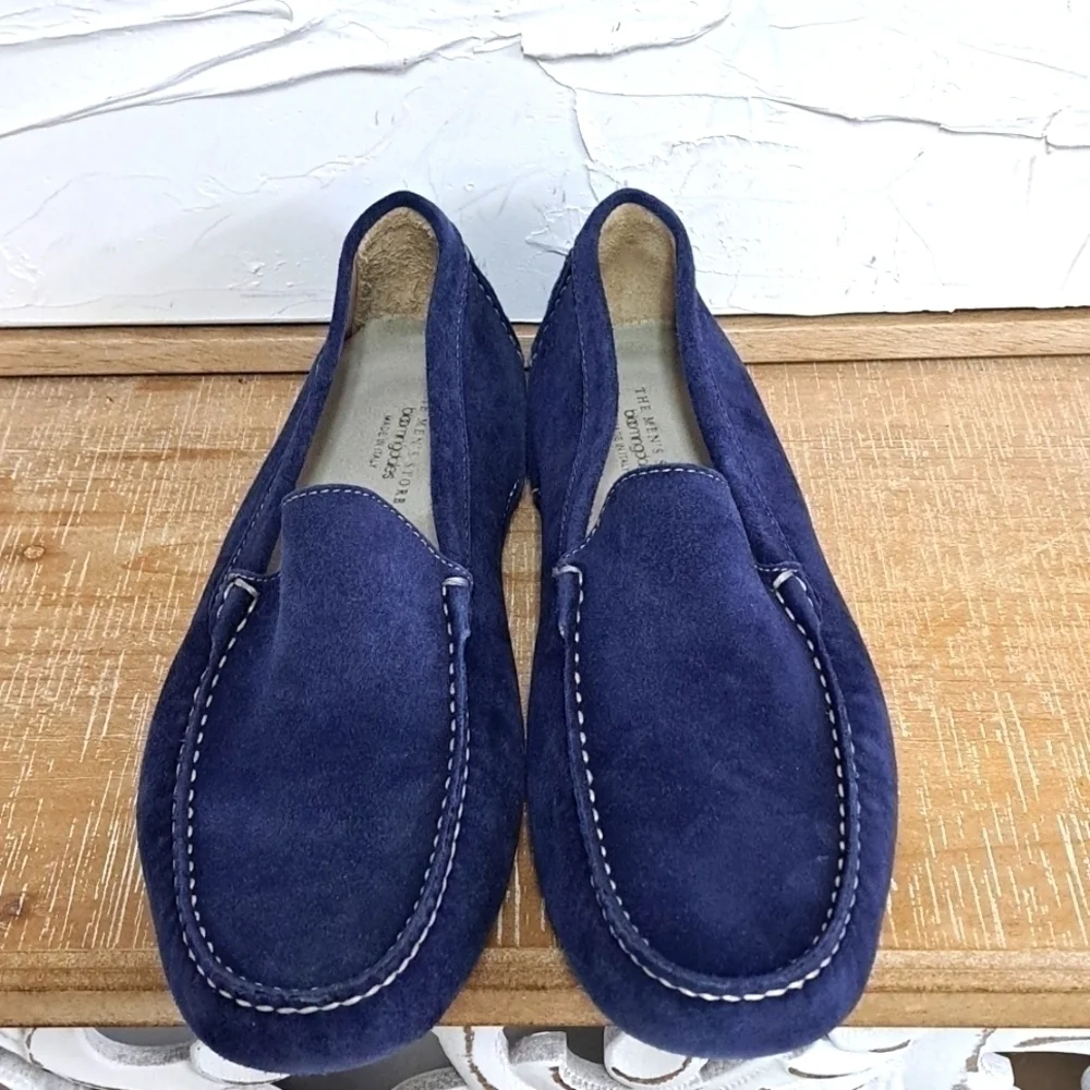 Mens Bloomingdale's brand new royal blue driving loafer size 10 NIB